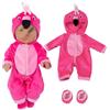 REYOK Vestiti per Bambole per New Born Baby Doll, Fenicottero Rosa Vestiti per bambole per Bambolotti 13-18 pollici con 1 paio di Calzini Fenicottero Rosa, Ideale per i Regali di Compleanno per Bambini