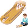 SilverChry Bowling da Tavolo, Mini Palla Bowling Legno, Mini Tavolo da Bowling, Mini Giochi Tavolo Bambini, Bowling per Bambini, Mini Bowling Giocattolo, Set Bowling da Tavolo