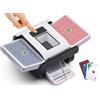 OUFUYU Mischia Carte Automatico, Mescolatore Carte da Gioco Elettrico per 1-2 Mazzi, modalità Auto e Manuale, Ricaricabile, Basso Rumore per Poker, Uno, Blackjack, Skip-Bo, Phase 10, Texas Hold'em