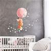Ambiance Sticker Stickersnews - Adesivo da parete per cameretta bambini, motivo: volpe e pallone + 60 fiori - H30 x 35 cm