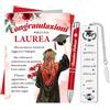 HOWAF Biglietto Laurea Dottoressa Biglietto Auguri Laurea, Biglietti Laurea Dottoressa Biglietti Auguri Laurea, con Segnalibro Laurea, Penna Dottoressa per Regalo Laurea Donna, Bomboniere Laurea