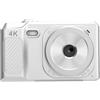 Yctze Fotocamera Digitale da 68 MP FHD 1080P Schermo TFT da 2,7 Pollici Messa a Fuoco Manuale Zoom Digitale 16X Videocamera Digitale Portatile Ricaricabile (SILVER)