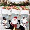 Generisch Calza Befana Vuota Grande, Shyllin 45CM Calze Natalizie da Appendere, Set di 3 Calze Natale da Appendere, per Albero di Natale, Calzini Regalo, Decorazioni Natalizie, Camino, Muro, Scale(Grigio)