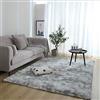 Tinyboy-hbq Tappeti Salotto Tappeti Moderni Soggiorno Shaggy Tappeto a Pelo Lungo Tappeti Camera da Letto Scendiletto Moderno Tappeto Camera da Letto Cameretta Peluche Grande (Grigio bianco, 80*200cm)