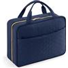 Lifewit Beauty Case da Viaggio Donna, Grande Trousse Trucchi da Appendere, Beautycase da Viaggio con 4 Trasparente Scomparti, Regalo Donna e Uomo, Grande, Blu Scuro