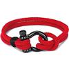 ZENSE - Bracciale nautico Manila rosso da uomo in corda intrecciata ZB0371
