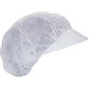 Brenta 100 RETINE MICROFORATA TNT Ø 48 CON VISIERA IN COTONE NYLON Cuffia Bianca Copri Testa e Capelli Per Ristoranti Cucine Supermercati Massima Igiene e Sicurezza