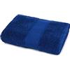 Bassetti - Telo Doccia grande 100x150 | Telo Bagno Grande in Spugna di Cotone 430 gr/m² | Morbido Asciugamano Doccia Tinta Unita - Blu DA