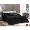 Cieffepi Home Collections VELVET Trapunta Piumone per letto singolo o matrimoniale (Matrimoniale 260x270 cm, Nero)