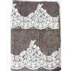 Corredocasa Coppia Asciugamani Bagno per Viso e Ospite in Soffice Spugna di Puro Cotone con Dettagli in Macramè, Realizzati con Manifattura Italiana di Alta Qualità Casa cm 60x110-40x60 (Grigio Scuro