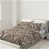 BANZAII TEXTILE INNOVATOR ONLINE Banzaii Copripiumino Matrimoniale 240x220 cm con Cerniera e Lacci Angolari 100% Microfibra Manopesca, Set Copripiumino e 2 Federe con Zip 45x70 cm, Made in Italy, Nicole Beige