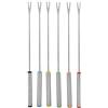 Haofy 6pcs / Set Forchette per fonduta in acciaio inox, Forchette per fonduta Pentole Utensili da cucina - per formaggi, carne, cioccolato, dessert