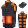 GuKKK Gilet Riscaldato con 20000mAh Batteria, Gilet USB Riscaldato Uomo Donna, 15 Zone di Riscaldamento, 3 Temperatura Regolabile Giacca Riscaldabile, Riscaldata Impermeabile Invernale Calda(M)