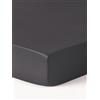 Westwing Collection Lenzuolo con angoli topper in raso di cotone Premium -
