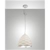 Fabas DUCHESSA SOSPENSIONE BIANCA D.30cm IN METALLO E CERAMICA 1 LUCE ATTACCO E27