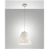 Fabas CRUMPLE SOSPENSIONE BIANCA 1 LUCE IN METALLO E CERAMICA ATTACCO E27