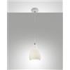 Fabas MARINA SOSPENSIONE BIANCA 1 LUCE IN METALLO E CERAMICA ATTACCO E27