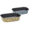 Set 2 Teglie per friggitrice ad aria rettangolari azzurra + crema - AirFry