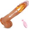 SuperLove Realistic Thrusting & Heating 3in1 Silicone Dildo with Remote Flesh