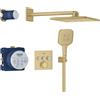 Grohe set completo per doccia Grohe Grohtherm SmartControl Rainshower 310 SmartActive Cube, colore oro spazzolato - 34864GN0