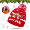 JOKILY Cappello di Natale a LED per Bambini e Adulti - Taglia Unica, Cappello di Babbo Natale