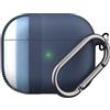 Keybudz Custodia per AirPods 3 con portachiavi ibrido compatibile con custodia AirPod Pro (blu)