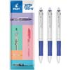 Pilot Acroball Penna a sfera retrattile bianco puro, gamma Begreen, riciclata al 79%, confezione da 3, pennino medio da 1,0 mm, ideale per scrivere, scuola, casa, revisione, ufficio, colore: blu