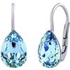 SILVEGO Orecchini da Donna in Argento 925 con Swarovski Crystals Goccia, SILVEGOVSW080E