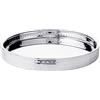 Edzard Vassoio di servizio Alaska in acciaio inox martellato, rotondo, diametro 32 cm, argento, argento