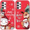 Yoedge 2 Pezzi Custodia per Samsung Galaxy A13 (4G) 6,6, Natale Cover Morbida Silicone con Alce Babbo Natale Disegno,Antiurto Protettiva Ultra Sottile Rosso Case per Samsung A13 (4G), Pupazzo di Neve