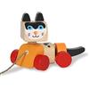 JAMARA Kidiwood 460704 Giocattolo in Legno con Gatto - a Partire dai 18 Mesi in su, in Legno massello e faggio, Colori a Base d'Acqua, favorisce Le capacità motorie e Il Senso del Tatto, Corda da