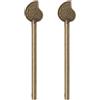 eMagTech 2 perni di bloccaggio in bronzo retrò, stile cinese, a forma di foglia, per armadietti, porte, cassetti, porte, armadi, scarpiere (11 mm)
