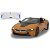Jamara 405183 - BMW I8 Roadster 1:12 2,4 GHz - Licenza Ufficiale, Fino a 1 Ora di Guida a Circa 11 Kmh, Dettagli Perfettamente riproducibili, Lavorazione di Alta qualità, Colore Arancione
