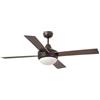 FARO BARCELONA FARO ICARIA Ø132CM Palas 2XE27 20W Ventilatore Soffitto con Luce e 4 Pale, Marrone/Noce