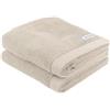 TOM TAILOR Herding TOM TAILOR Handtuch, Color Bath Towel Sunny Sand, 2er Set, 50x100 cm, 100% Baumwolle/Frottier, mit Aufhänger und Label mit Logo