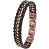 Joop! Bracciale da Uomo in Acciaio inox, 18,5+1,5+1,5 cm, marrone, in confezione regalo, 2038038