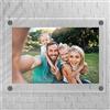 Instant Project Cornice Acrilica a Parete 13x18 cm con Distanziatori Cromati | Espositore Floating in Plexi Trasparente | Doppio Pannello 3mm per Foto Cartoline ecc | Kit Montaggio Incluso