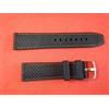22 MM Solido Braccialetto Gomma Racing Nautic Rally Nero Moda Arancione