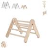 MAMOI® Triangolo in legno naturale per bambini, Parete arco arrampicata per uso interno, Percorso a partire