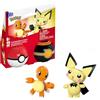 Mega Brands MEGA Pokémon - Set Poké Balls con Charmander e Pichu, set da costruire con 40 pezzi, apri le Poké Balls e costruisci i 2 personaggi Pokémon inclusi, giocattolo per bambini, 6+ anni, HXP13