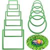 Lechengjia 10 Pezzi di Anelli per Piante Galleggianti per Acquario, Recinto per Piante Galleggianti in Schiuma Feeding Ring per acqua dolce, acqua salata per trattenere o separare piante (verde)