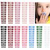 EBANKU 288 Pezzi Bambini Unghie Finte Corte, EBANKU Bambini Corte Quadrate Opache Presse Sulle Unghie Rotonde Copertura Completa Unghie Finte, 12 Colori Punte Unghie Artificiali Decor Unghie per Ragazze