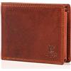 Matador Portafoglio Uomo con Portamonete, Pelle, RFID TÜV, Marrone Vintage | Marrone Vintage, fatto a mano in vera pelle: grande portamonete con bottone, 12 carte e RFID TÜV. Pronto da regalare.