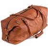 Berliner Bags Vintage Borsone da Viaggio München, Borsone Palestra in Vera Pelle, Weekender per Sport da 45L, Unisex - Marrone