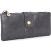 Catwalk Collection Handbags - Grande Portafoglio Donna in Pelle - Portamonete Per Smartphone e 14 Carte di Credito - RFID Protezione - Fiona - Nero