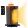 LIFERUN Termoventilatore Elettrico Compatto con umidificatore, 1500W, Oscillazione 90°, Timer 1-12 ore, Ceramica PTC Riscaldamento, Telecomando, Silenzioso, Contro il ribaltamento