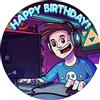 J&M DECO Decorazioni Torta Compleanno - Cake Topper Motivo Giocatore - Commestibile Topper Torta Compleanno - Carta Commestibile Fondant - Topper Torta Rotondo 20 cm - Decorazioni Torta Gamer