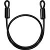 GUNGY Cavo Antifurto per Biciclette Cavo di Sicurezza Bici in acciaio 1M di Lunghezza 8mm Spessore con Rivestimento in PVC per Lucchetti Lucchetto a U o Disco Nero