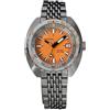 Seestern S406 Automatico Acciaio Arancio Datario Orologio Uomo