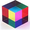 ZhuoChiMall CMY Mixing Color Cube, Prisma cubo Acrilico da 40 mm (1.6 Pollici), CMYcube per Arredamento casa o Ufficio, Giocattoli STEM/Steam, cubo per l'apprendimento della Scienza…